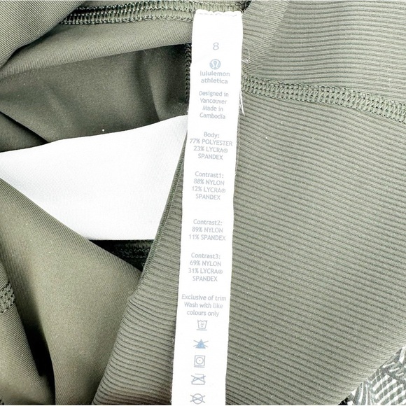 Lululemon High Times Pant *Luxtreme Mesh size 8 Gator Green - Picture 3 of 7